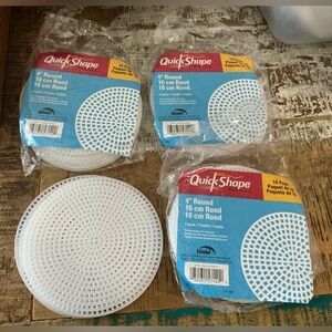 Quick Shape 4” plastic canvas circles, set of 3 packs of 10, plus 6, total 36.